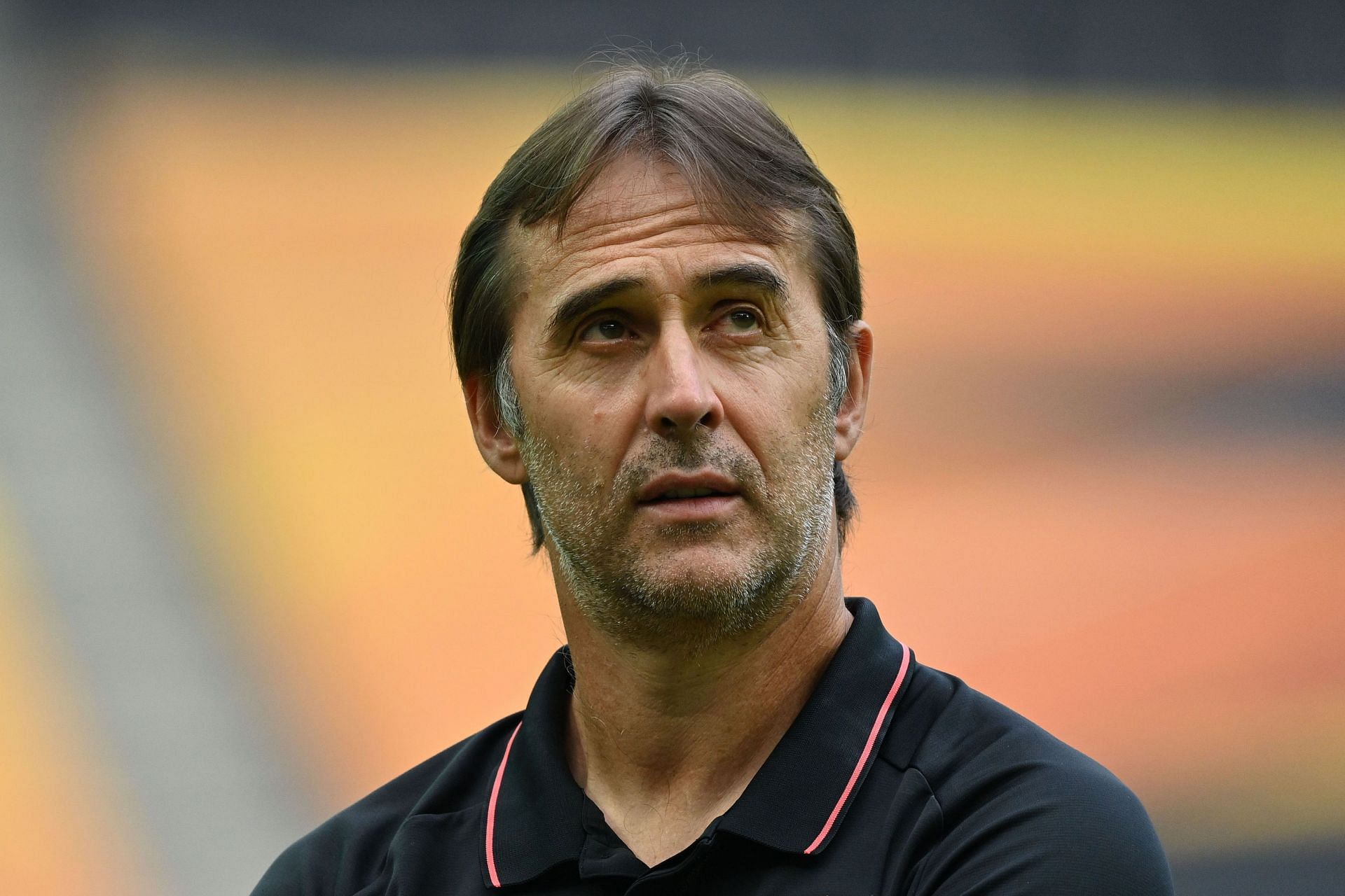 Former Real Madrid manager Lopetegui during Sevilla's training session.
